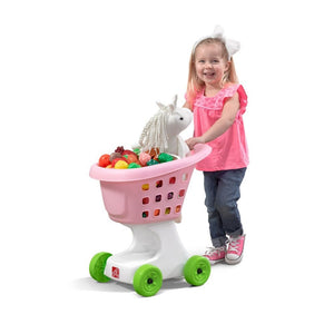 Step2 Little Helper’s Shopping Cart (Pink) | Kids Shopping Cart - Roleplay/Pretend Play