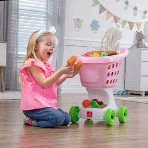Step2 Little Helper’s Shopping Cart (Pink) | Kids Shopping Cart - Roleplay/Pretend Play