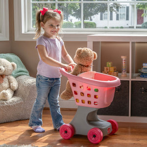 Step2 Little Helper’s Shopping Cart (Pink) | Kids Shopping Cart - Roleplay/Pretend Play