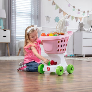 Step2 Little Helper’s Shopping Cart (Pink) | Kids Shopping Cart - Roleplay/Pretend Play
