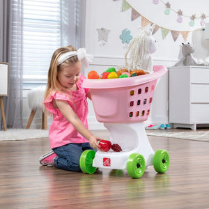 Step2 Little Helper’s Shopping Cart (Pink) | Kids Shopping Cart - Roleplay/Pretend Play