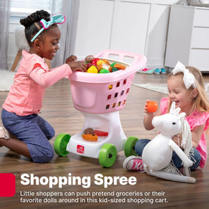 Step2 Little Helper’s Shopping Cart (Pink) | Kids Shopping Cart - Roleplay/Pretend Play