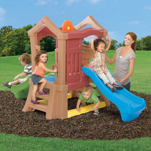 Step2 Play Up Double Slide Climber | Kids Climber Playset - Baby Swings