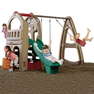 Step2 Playhouse Climber & Swing Extension | Kids Climber Playset - Baby Swings