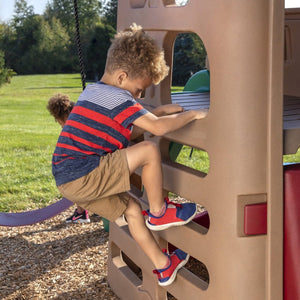Step2 Playhouse Climber & Swing Extension | Kids Climber Playset - Baby Swings