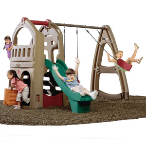 Step2 Playhouse Climber & Swing Extension | Kids Climber Playset - Baby Swings