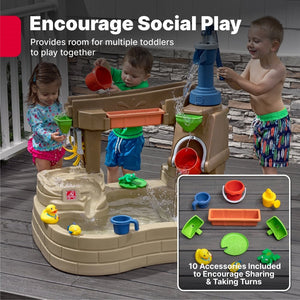 Step2 Pump & Splash Discovery Pond | Kids Water Table - Beach & Outdoor Accessories