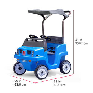 Step2 Side By Side Push Around Suv (Blue) | Kids Ride-On Toy - Ride On