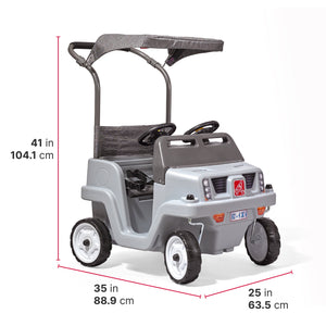 Step2 Side By Side Push Around Suv (Gray) | Kids Ride-On Toy - Ride-On Toys