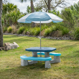 Step2 Sun & Fun Picnic Table With Umbrella | Kids Picnic Table - Picnic Table
