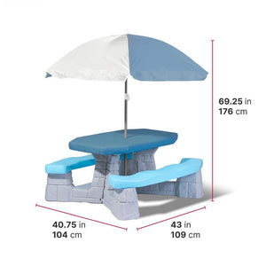Step2 Sun & Fun Picnic Table With Umbrella | Kids Picnic Table - Picnic Table