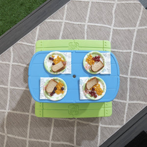 Step2 Sun & Shade Picnic Table with Umbrella | Kids Picnic Table - Picnic Table