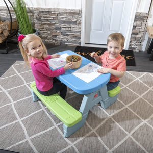 Step2 Sun & Shade Picnic Table with Umbrella | Kids Picnic Table - Picnic Table