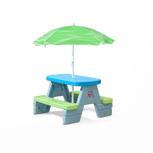 Step2 Sun & Shade Picnic Table with Umbrella | Kids Picnic Table - Picnic Table