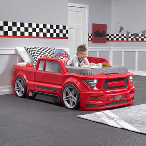 Step2 Turbocharged Twin Truck Bed | Kids Toy Truck Bed - Children Furniture