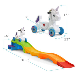 Step2 Unicorn Up & Down Roller Coaster | Kids Ride-On Coaster - Ride On