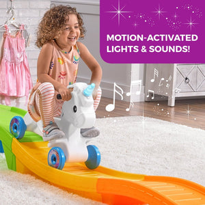 Step2 Unicorn Up & Down Roller Coaster | Kids Ride-On Coaster - Ride On