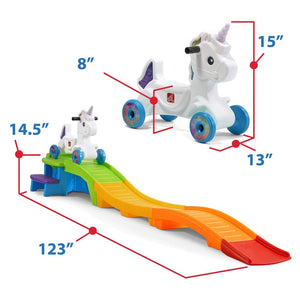 Step2 Unicorn Up & Down Roller Coaster | Kids Ride-On Coaster - Ride On