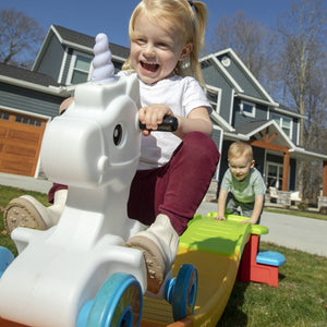 Step2 Unicorn Up & Down Roller Coaster | Kids Ride-On Coaster - Ride On