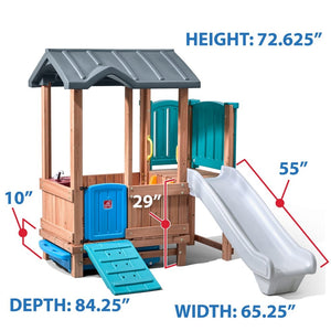 Step2 Woodland Adventure Playhouse & Slide | Kids Playhouse - Baby Swings
