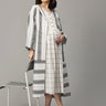 Stormy Sky Stripe Maternity and Nursing Shacket Dress - DRS-SK-STMSK-S
