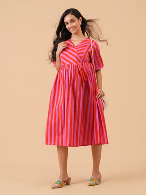 Strawberry Lane Maternity and Nursing Dress - S Maternity Casual Dress