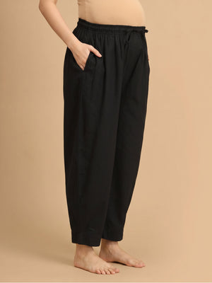Street Ink Maternity Lounge Pants - Black Maternity Bottoms