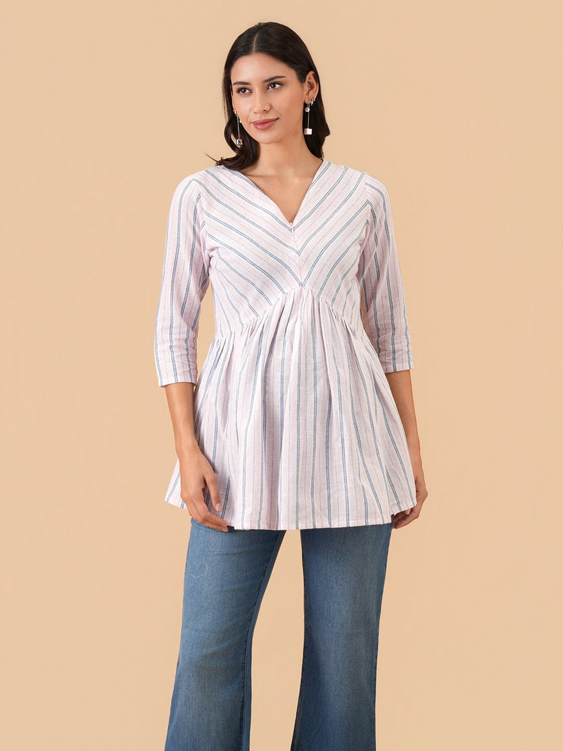 Stripe Ease Maternity and Nursing Top