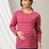 Stripe It Rich Maternity and Nursing Sweatshirt - MNSWT - SD - STIR - M