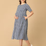 Stripe - Navy - a Maternity and Nursing Dress - DRS - SK - FLNVA - S