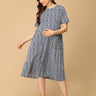 Stripe - Navy - a Maternity and Nursing Dress - DRS - SK - FLNVA - S