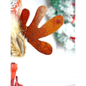Striped Frock Reindeer Christmas Festive Door Hanger Christmas décor - 