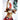 Striped Frock Reindeer Christmas Festive Door Hanger Christmas décor - 