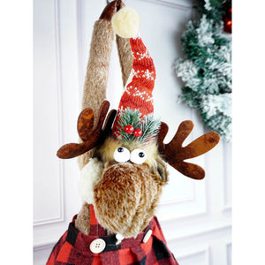 Striped Frock Reindeer Christmas Festive Door Hanger Christmas décor - 