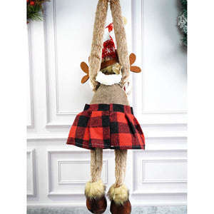 Striped Frock Reindeer Christmas Festive Door Hanger Christmas décor - 