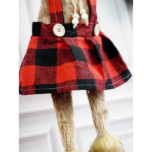 Striped Frock Reindeer Christmas Festive Door Hanger Christmas décor - 
