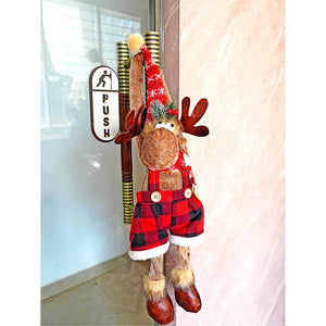 Striped Shorts Reindeer Christmas Festive Door Hanger Christmas décor - 