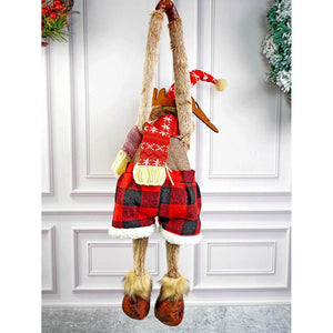 Striped Shorts Reindeer Christmas Festive Door Hanger Christmas décor - 