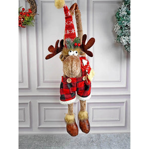Striped Shorts Reindeer Christmas Festive Door Hanger Christmas décor - 