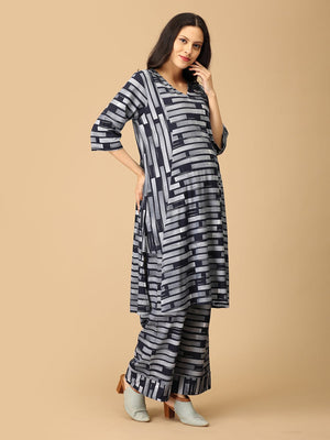 Stroke of Chic Maternity and Nursing Co ord Set - MEW - SD - STOCH - S