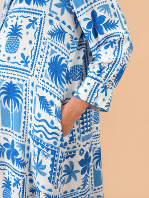 Strollin’ in Santorini Maternity and Nursing Shirt Dress - S Maternity Casual Dress