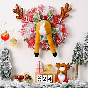 Stuck Reindeer Style Artificial Christmas Wreath for Wall, Door and Tree Decor - Little Surprise BoxStuck Reindeer Style Artificial Christmas Wreath for Wall, Door and Tree Decor