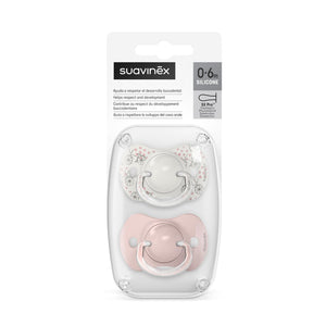 Suavinex Pacifier Silicone Birth to 6M Pack of 2 - Baby Pink Pacifiers, Teethers & Rattles