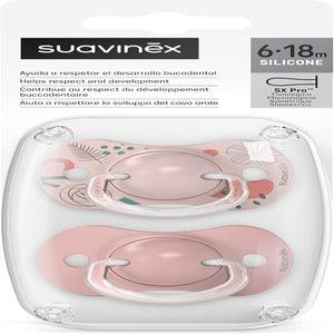 Suavinex Pacifier Silicone Birth to 6M Pack of 2 - pink Pacifiers, Teethers & Rattles