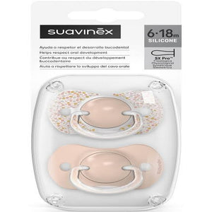 Suavinex Pacifier Silicone Birth to 6M Pack Of 2 - Pink Pacifiers, Teethers & Rattles
