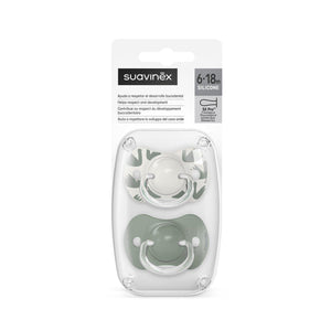 Suavinex Pacifier Silicone Birth to 6M Pack of 2 - Green Pacifiers, Teethers & Rattles