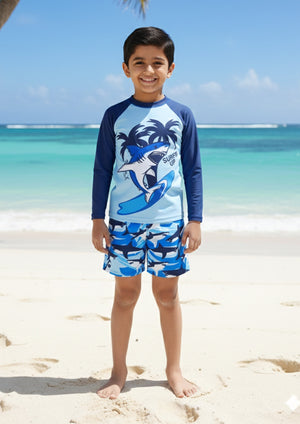 SubMarine Surfer Boys Swimsuit - 1 - 2 Years Kids Swimwear