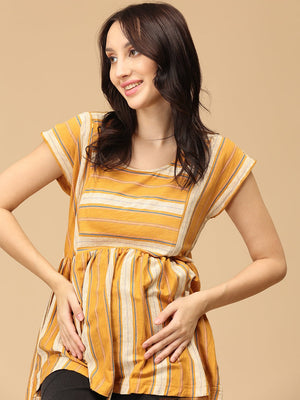 Sunburst Stripes Maternity and Nursing Top - MAT - SD - SNBRS - M