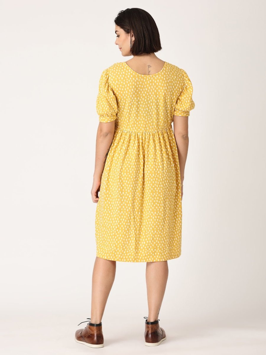 Sundress Polka Dot Maternity and Nursing Dress - DRS-YLPLD-S