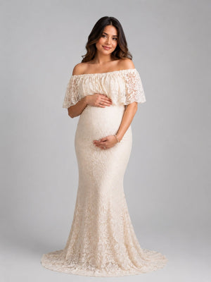 Sunlight Dew Maternity Lace Gown - S Maternity Gown
